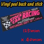 Harringay stadium Stock car racing vinyl sticker rally race formula 1  -  2 cars
