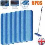 6 PACK For Bona Flat Mop Replacement Microfiber Mop Pads Floor Cleaning Washable