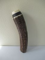 RED DEER STAG ANTLER ROLL TOP HIKING /WALKER HANDLE FOR WALKING STICK MAKING