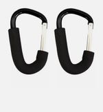 Buggy Clips x2 Coloured Large Pram Pushchair Shopping Bag Hook Mummy Carry Clip