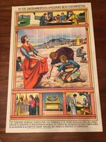 Used - Religious Poster SACRAMENTS FIGURES OF THE EUCHARIST Religious Sign