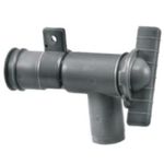 Waste Water Drain Tap Grey 28mm Push-Fit Outlet Valve for Caravan & Motorhome