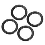1.2" Metal O Ring, 4Pcs Seamless 304 Stainless Steel Rings Black 6mm x 30mm
