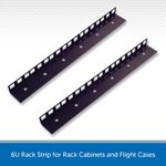 2 x 6U 19 Inch Rack Strip Rails for Rack Cabinets & Flight Cases Pair
