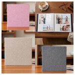 DIY Photo Album Linen Cover Scrapbook Self Adhesive for 4x6 5x7 8x10 Picture