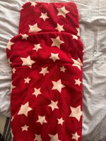 John Lewis Footmuff Cosytoes Polyester Fleece Red/White Star Print