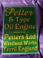 Petter S Type Metal Stationary Engine Display Board (2)