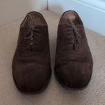 Loake Men's Brown Suede Brogue Oxford Dress Shoes Lace-Up UK 9