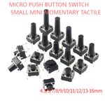 Push Button Switch Small Mini Momentary Tactile 4.3mm/4.5mm/5mm/5.5mm~16mm Micro