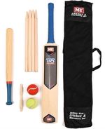 2-in-1 Size 3 Cricket & Rounders Complete Set With Mesh Carry Bag Outdoor Games