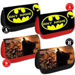 BATMAN Personalised Pencil Case Make Up DS bag Shool DC Comics Any Name Gift New