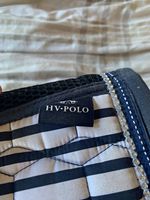 HV Polo Black & White Striped Saddle Pad/Saddlecloth with Mesh Lining