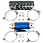 Motorcycle Exhaust Middle Pipe Heat Shield Muffler Protector Guard Carbon Style