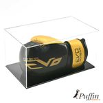Boxing Glove Display Case - Single Landscape (Black Base)