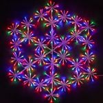 Christmas Silhouette LED Lights Twinkling Starburst Outdoor Xmas Home Decor 64cm