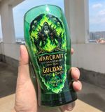 Gul'dan Warcraft 350ml Glass Mug, Fel Green Glow Collector Cup, Horde OrcWarlock