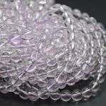 Clear Brazil Amethyst Round Beads - 5mm, 7mm, 8mm Sizes - 22'', For Jewellery