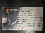 Man Manchester United Utd vs Blackburn Rovers 2005 FA Premier League Ticket