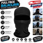 Balaclava Full Face Mask Men Womens Cycling Ski lycra Warm Neck Black Motor Bike