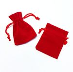 Blue Black Red Soft Velvet Things Bags Drawstring Pouches Wedding Gift Pack UK