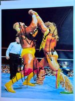 Hulk Hogan & Ultimate Warrior Dual Signed 8x10 Photo w/ COA (Item #1176)