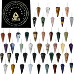 11PCS Chakra Crystal Pendulum Set with Chart Board | Reiki Dowsing Healing Gift