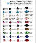 Crystal Shapes, EIMASS® 3511 Single Stone Setting Crystals, Sew or Glue on Gems