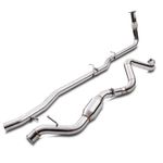 STAINLESS STEEL FULL DECAT EXHAUST SYSTEM FOR LAND ROVER DEFENDER 110 TD5 98-07
