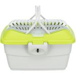 Trixie Mini-Capri Transport Box, 40 × 22 × 30 Cm, Light Grey/Green