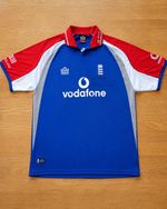 Steve Harmison Signed 2005 England Cricket Training Shirt XXL “Harmy” Collar