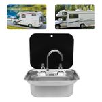 RV Camping Sink Kit with Tap Sink Basin Set for Motorhome