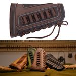 OP Leather Rifle Buttstock Shotgun Cover Bullet Pouch For .357.308 .22LR 12GA