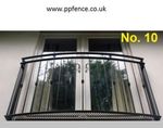 Building Regulations, Metal Juliet Balcony,  No.10, 1200 mm - 4000 mm. CURVED