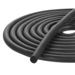 5mm/0.20" Dia x 15 Meter/49.21Ft Long Round EPDM Foam Rubber Weather Seal Strip