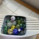 Antique rare marbles of various sizes see images multi coloured 