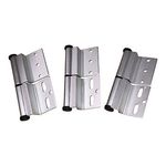 Ellbee, Static Caravan Door Hinge, Left Hand Silver Set of 3