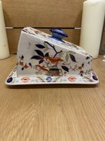 Antique Japonica Imari Burleigh Ware Cheese Keeper Butter Dish See Pics C19th