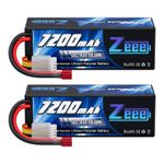 2x Zeee 4S 14.8V 7200mAh T Plug Lipo Battery 120C for RC Car Quadcopte Trucks