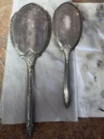 1920s Art Deco Sterling Mirror And Brush Set