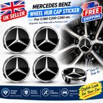 4Pc 56/60/65mm Car Wheel Centre Hub Cap Stickers Badges Compatible Mercedes