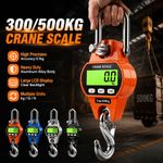 Mini Portable Crane Scale 300/500KG LCD Digital Electronic Hook Hanging Scale UK