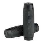 Biltwell Recoil 1" (25mm) Motorcycle Handlebar Grips in TPV Rubber Pair - Black