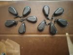 flat pear carp lead x 10 in 1 oz 5 colors all in matt black loops and swivel