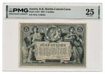 AUSTRIA banknote 5 Gulden 1881 PMG VF 25 Very Fine