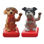 Solar-Powered Dancing Dog Bobblehead Cute Car Dashboard Decor For Boredom Relief