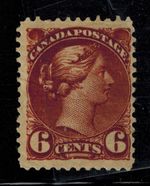 Canada 1890 Small QV SG 105 6 Cent Deep Chestnut MOG GEM CV L80