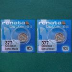 2X Renata 377 1.55v Watch Coin Cell Batteries SR626SW SR66 AG4 LR626 Battery