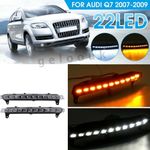 2PCS DRL Daytime Running Light Turn Signal For Audi Q7 2007-2009