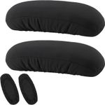 Office Chair Armrest Covers Pair Stretchable Desk Chair Arm Covers Black