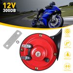 12V LOUD AIR HORN SET For TONE CAR BIKE VAN BOAT SIREN TWIN LORRY HORNS 300DB 1x